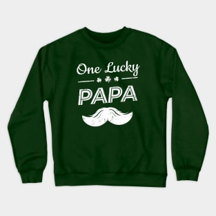 One Lucky Papa Funny St Patrick's Day gift Crewneck Sweatshirt